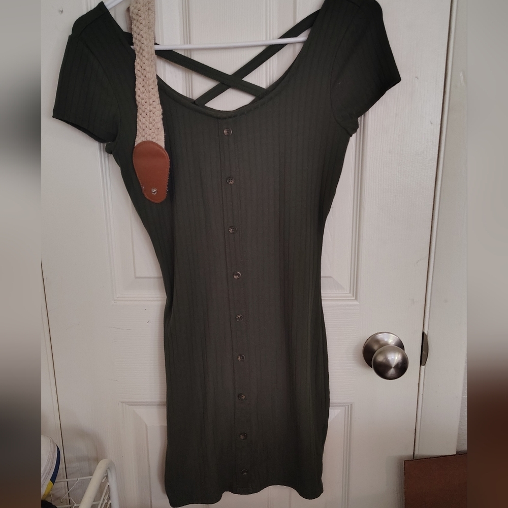 Olive Green Short Tight Dress Size Small